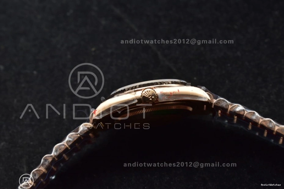 Diamond Square V5 Original DayDate RG (Gain Edition Dial Weight) President Best Steel 671 on 36 904L Grey with Bracelet vr3255 QF 0129